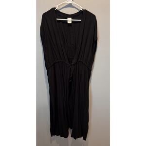 Kona Sol Black Swim Cover Up Women’s 1X/2X Front Tie